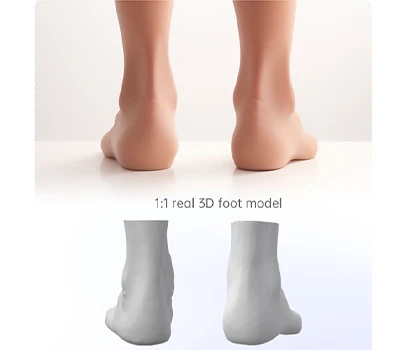 Skener stopala: tlačne preproge vs . 3 d digitalni dvojčki v podiatriji in na drobno